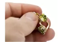 8K žlté zlato 333 Yellow Peridot náušnice vec003x-yp Russian Soviet USSR Vintage Jewlery Art Deco style